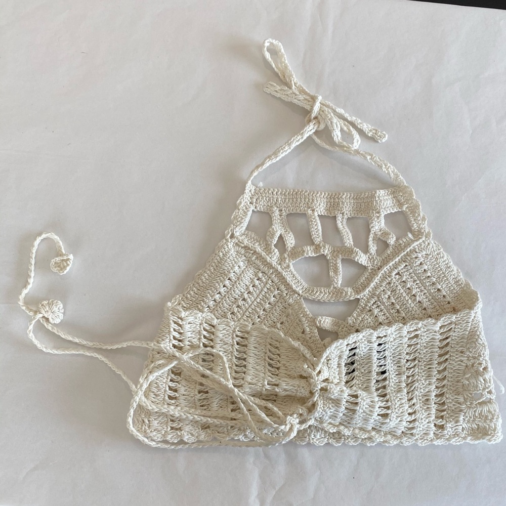 Cleobella Knit Halter Bralette Top in Ivory - Picture 5 of 6